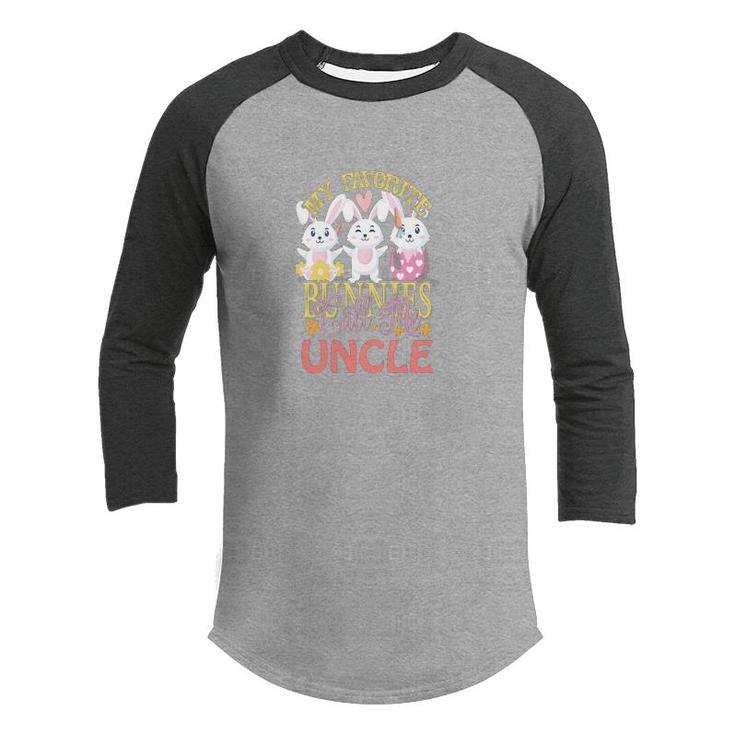 my favorite bunnies call me Uncle-01 Youth Raglan Shirt