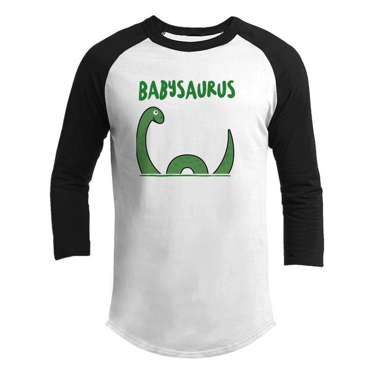 Green Babysaurus Gift For Kids Cute Funny Youth Raglan Shirt