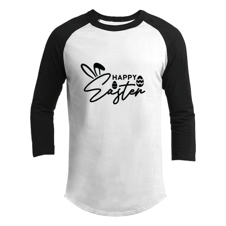 Happy Easter Egg Bunny Happy Easter Day Youth Raglan Shirt