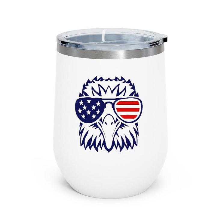 4Th July American Eagle Flag- Independence Day Wine Tumbler