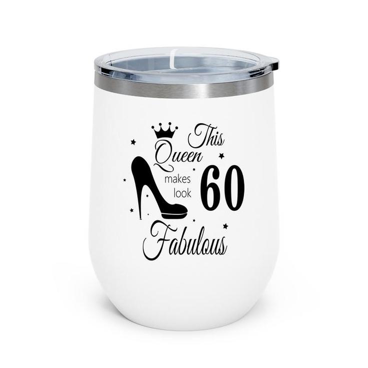 60 All Black High Heels 60Th Birthday Wine Tumbler