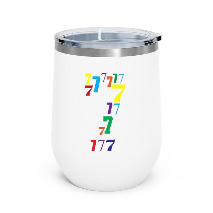 7 Years Old Birthday - 7Th B-Day Number 7 Ver2 Wine Tumbler