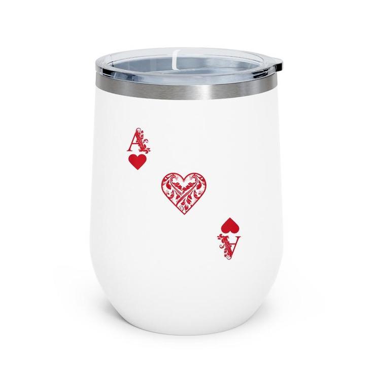 Ace Of Hearts Costume  - Funny Halloween Gift Wine Tumbler