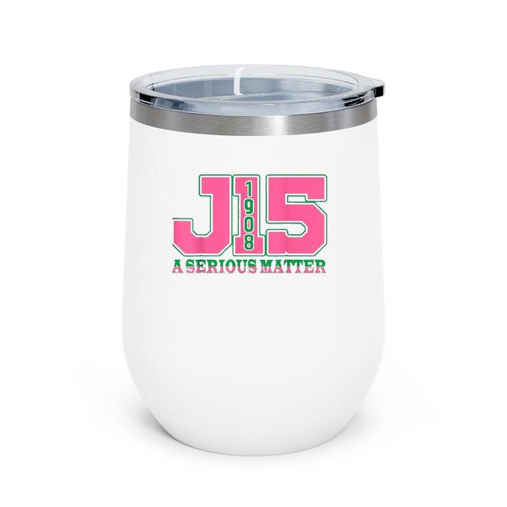 Aka Women J15 Founders' Day 1908 A Serious Matter Pink Green Wine Tumbler