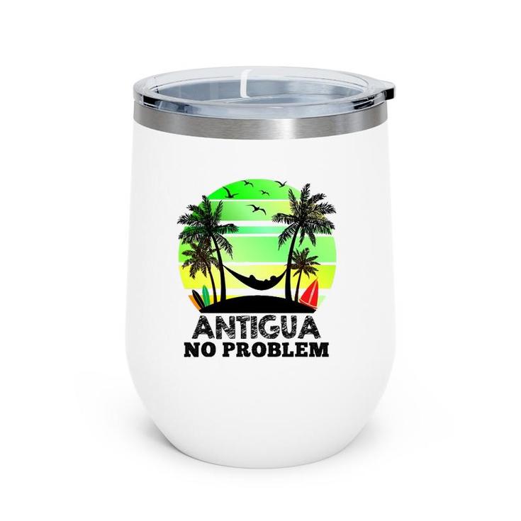 Antigua No Problem Funny Antiguan Vacation Wine Tumbler