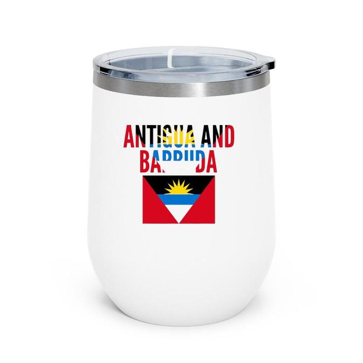 Antiguan Gift - Antigua And Barbuda Country Flag Wine Tumbler