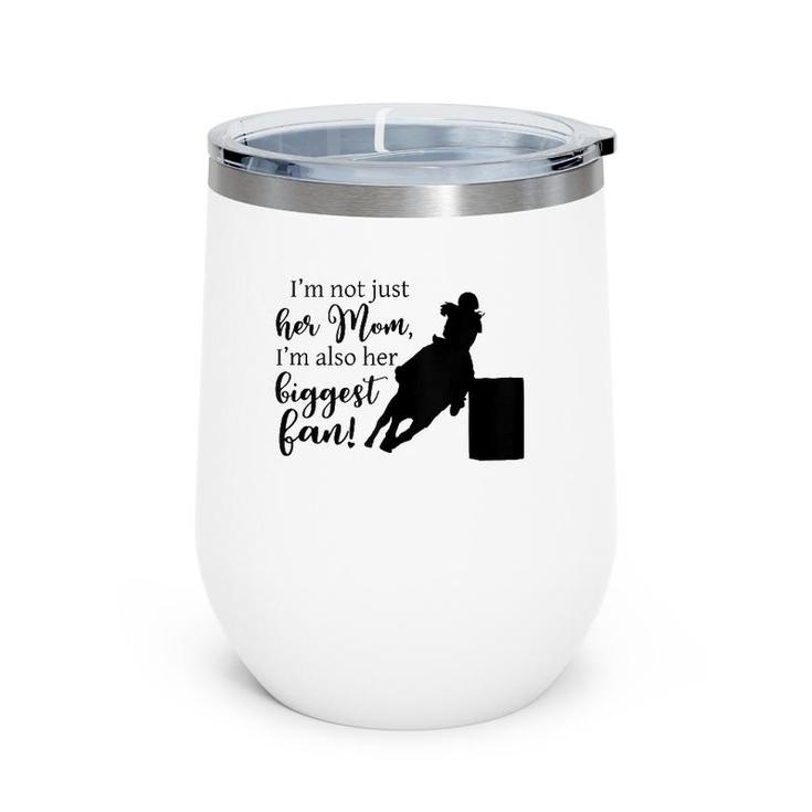 Barrel Racing Mom Cowgirl Horse Riding Graphic Design Racer  Wine Tumbler