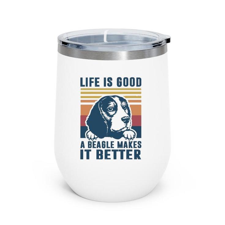 Beagle Gifts For Men Women Beagle Dog Mom Dad Beagle  Wine Tumbler