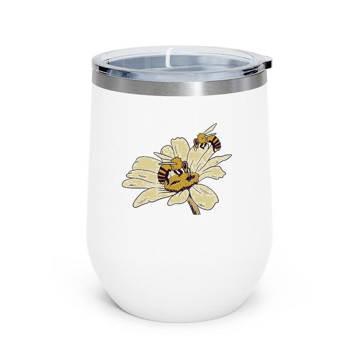 Bees On Flower Beekeeper Gift Wine Tumbler