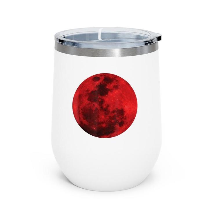 Blood Red Full Moon Space Gift Wine Tumbler
