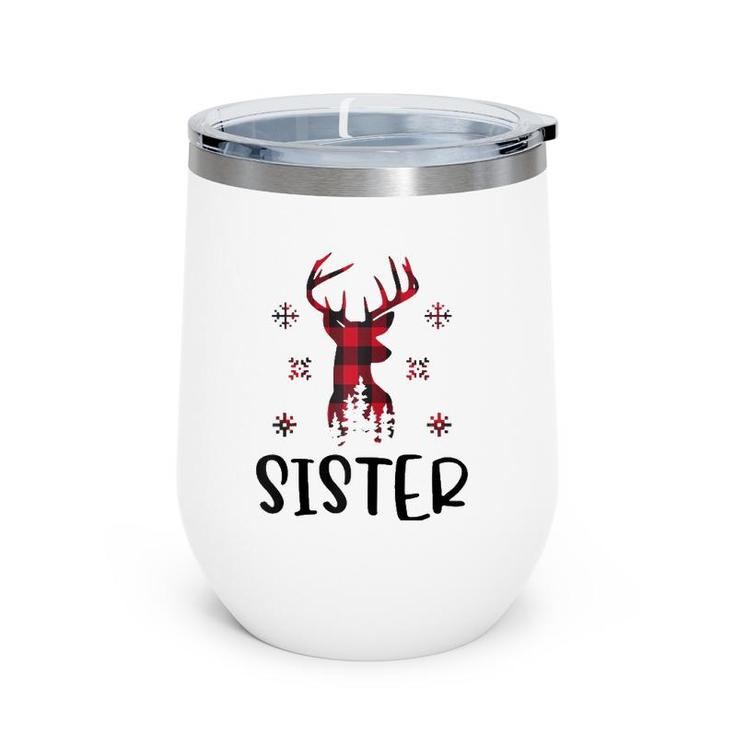Christmas Family Clothing Deer Sister Raglan Baseball Tee Wine Tumbler