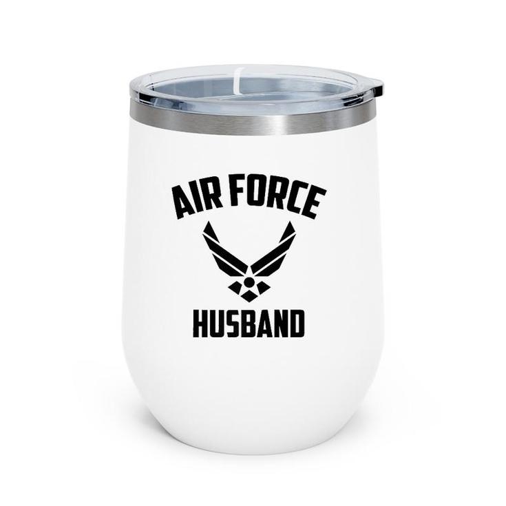 Cool Air Force Husband Gift Best Proud Military Men  Wine Tumbler