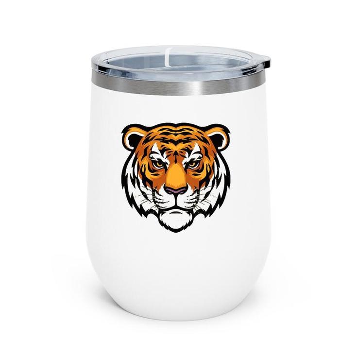 Cool Bengal Tiger Looking Straight Birthday New Year Wine Tumbler