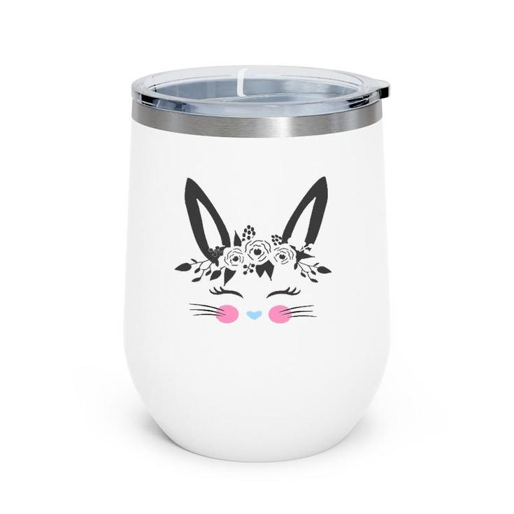 Easter Bunny Face For Her Teenage Girl Teen Daughter Wine Tumbler