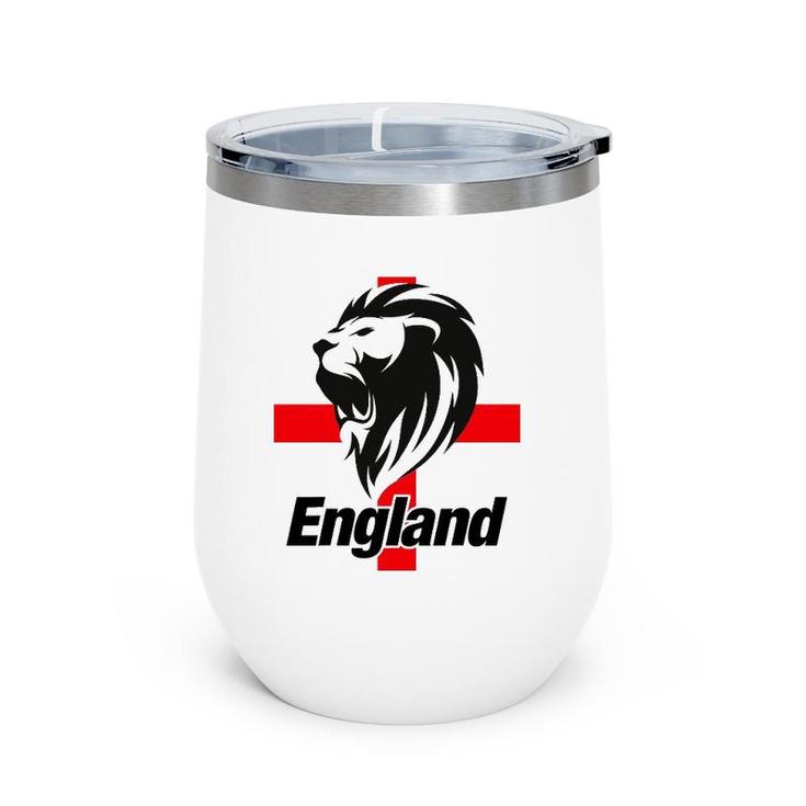 England Football, English Soccer Team, St George, Lion, Euro Wine Tumbler