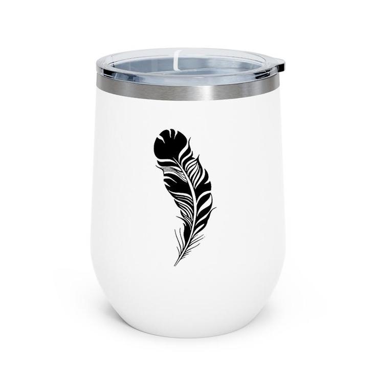 Feather Black Feather Gift Wine Tumbler