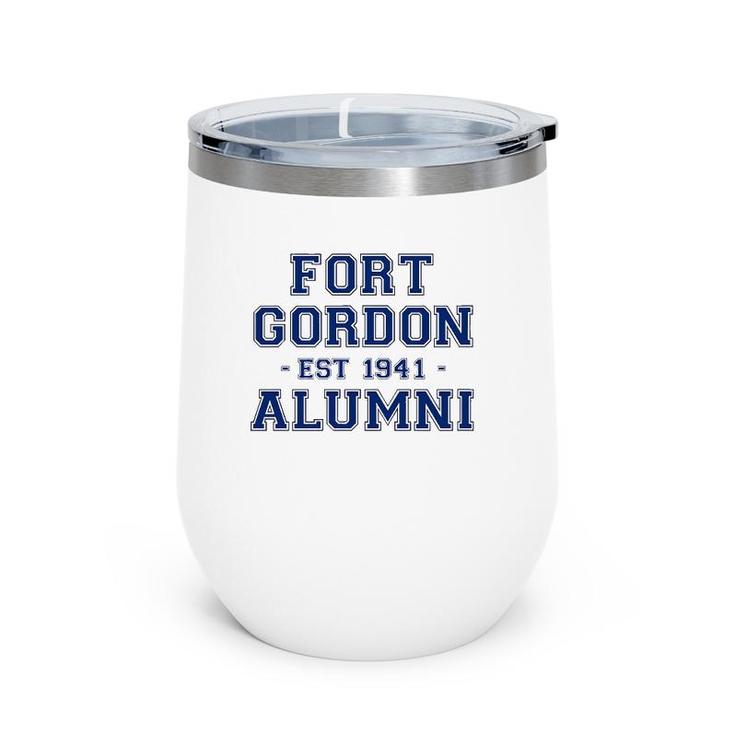 Fort Gordon Alumni College Themed Fort Gordon Army Veteran Wine Tumbler