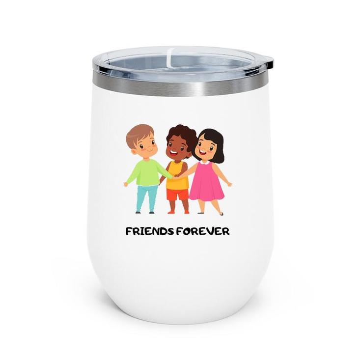 Friends Forever Matching Best Friends Forever Wine Tumbler