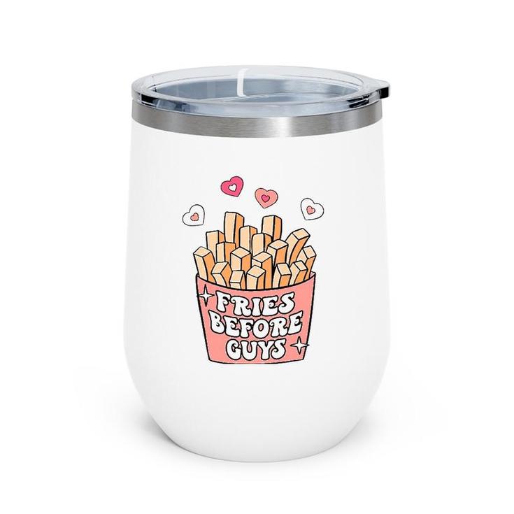 Fries Before Guys Mommy And Me Matching Valentine Baby Girl Wine Tumbler