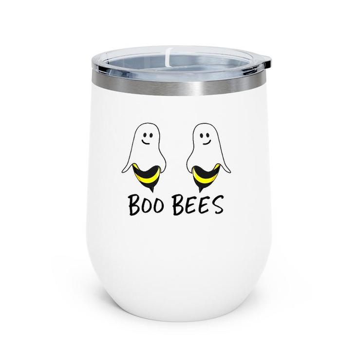 Funny Boo Bees Matching Couples Halloween Costume Wine Tumbler