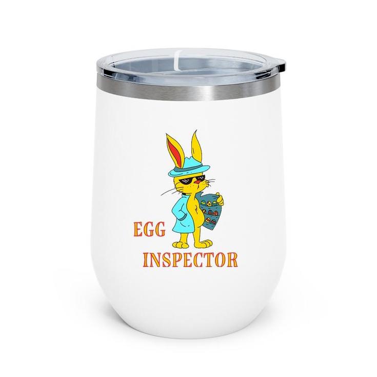 Funny Easter Bunny Egg Inspector Wine Tumbler