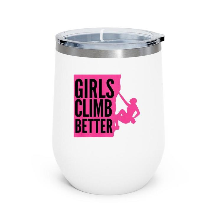 Girls Rock Climbing S For Kids Hiking Mountain Tees Wine Tumbler