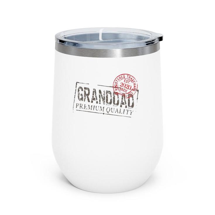 Graphic 365 Granddad Grandpa Vintage Est 2020 Men Gift Wine Tumbler