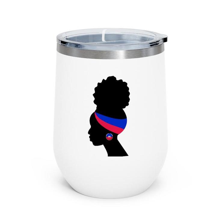 Haitian Woman Silhouette  Gift Wine Tumbler