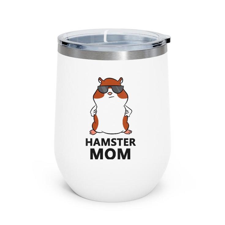 Hamster Mom Funny Hamster Mama V-Neck Wine Tumbler
