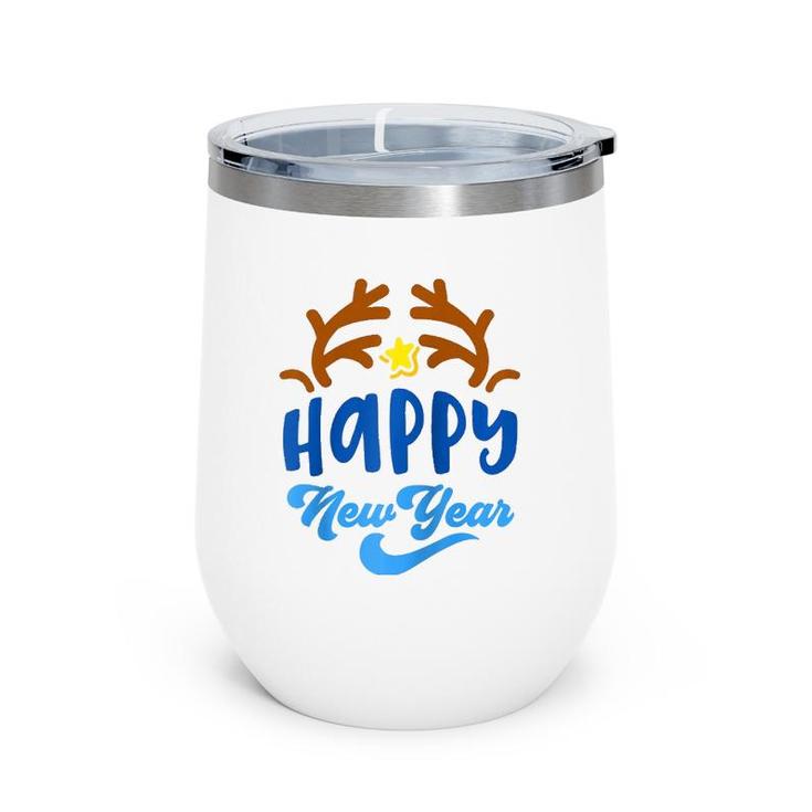 Happy New Year S 2022 New Years Eve Raglan Baseball Tee Wine Tumbler