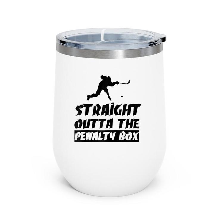 Ice Hockey Enforcer Penalty Box Raglan Baseball Tee Wine Tumbler