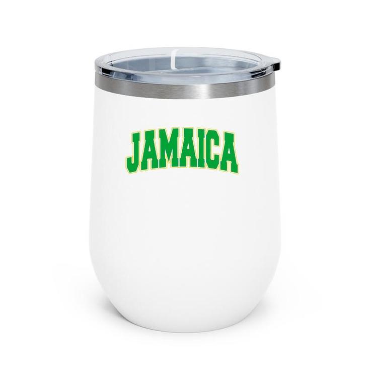 Jamaica Flag National Country Caribbean Vacation Souvenir Wine Tumbler