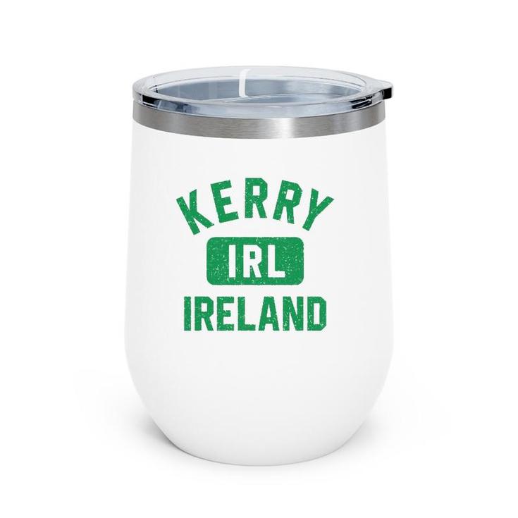 Kerry Ireland Irl Gym Style Distressed Green Print  Wine Tumbler