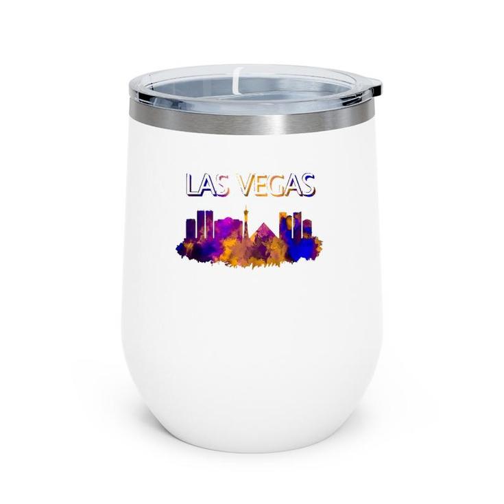 Las Vegas Skyline Nevada Lovers Gift Wine Tumbler