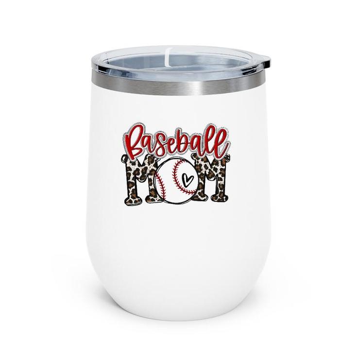 Leopard Baseball Mom Game Day Vibesball Mom Mother's Day Wine Tumbler