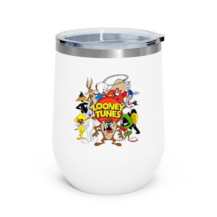 Looney Toons Character Group Bugs Rabbit Wine Tumbler