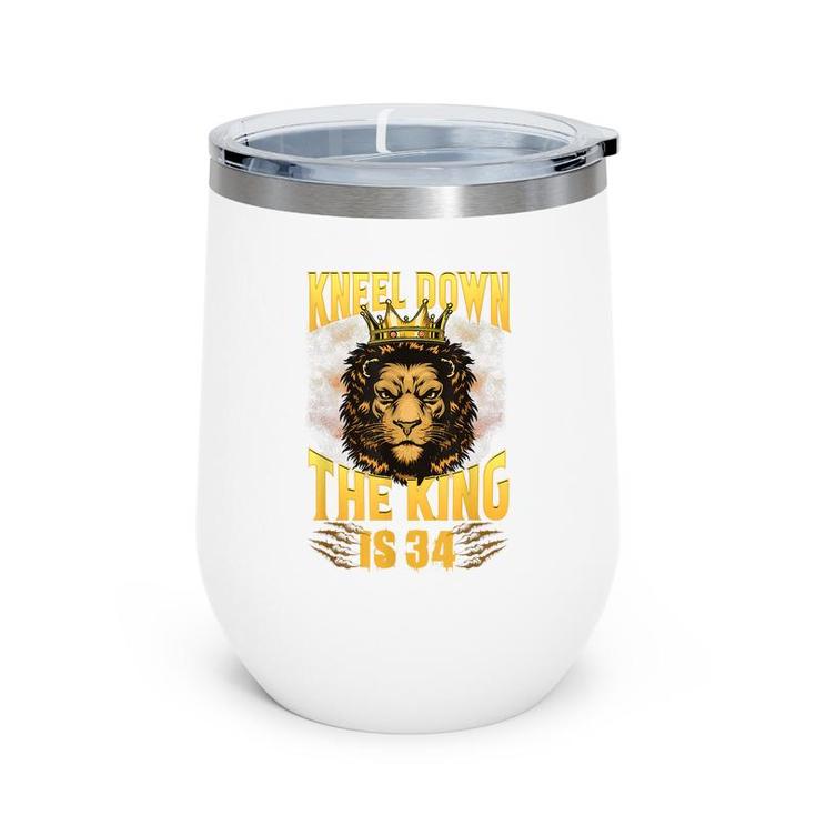 Mens 34Th Birthday King Gifts For 34 Years Old Boy  Wine Tumbler