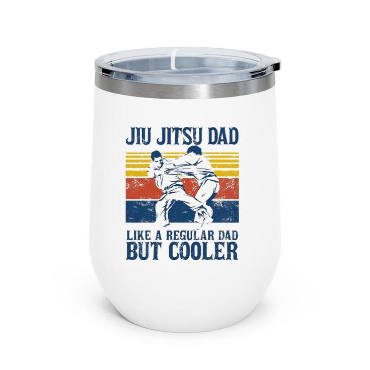 Mens Father’S Day Jiu Jitsu Dad Training Father Vintage Funny Wine Tumbler