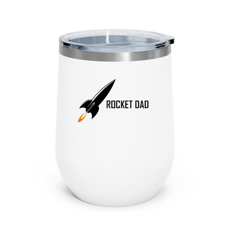 Mens Father's Day Rocket Dad Gift Wine Tumbler