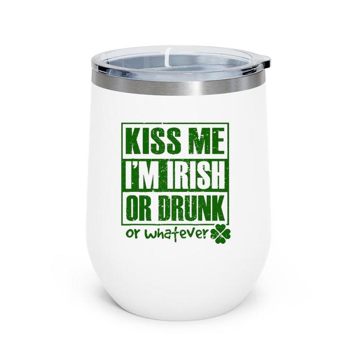 Mens Kiss Me I'm Irish Funny St Patrick's Day Gifts For Men Wine Tumbler