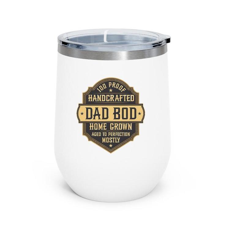 Mens Vintage Whiskey Label Dad Bod Funny Drinking Father's Day Wine Tumbler