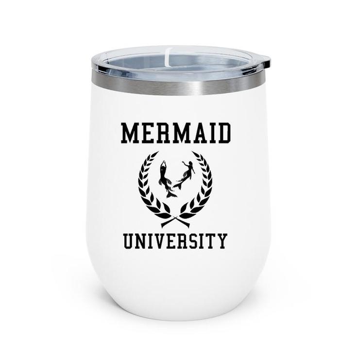 Mermaid University Funny Deep-Sea Diver Sailor Wine Tumbler