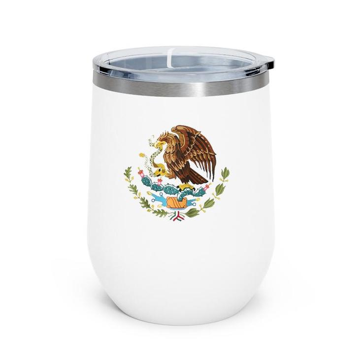 Mexico Independence Eagle Snake Design Cartoon Mexican Raglan Baseball Tee Wine Tumbler