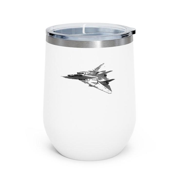 Military's Jet Fighters Aircraft Plane F14 Tomcat Wine Tumbler