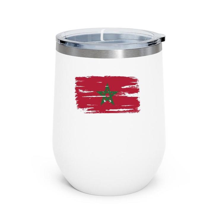 Morocco Moroccan Flag Wine Tumbler