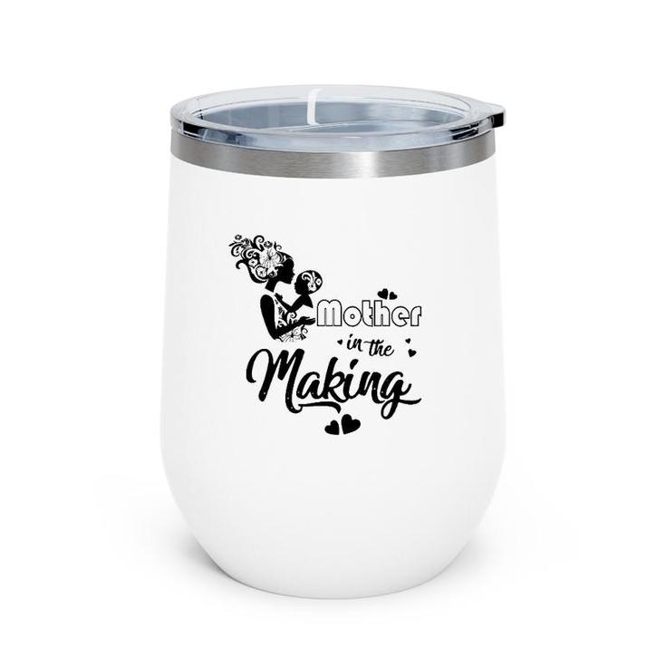 Mother In The Making Mom And Son Black Version Wine Tumbler