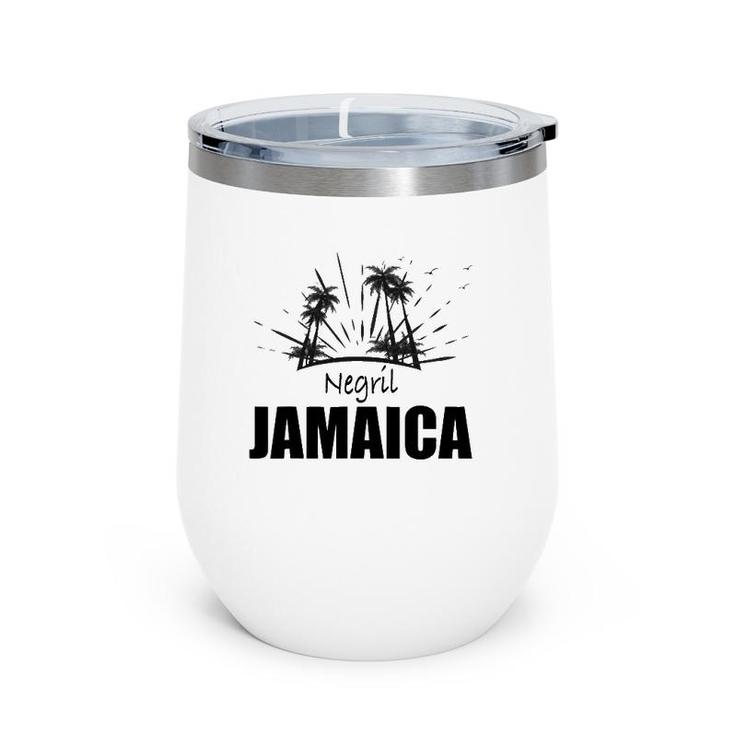 Negril Jamaica Souvenir Gift For Spring Break Wine Tumbler