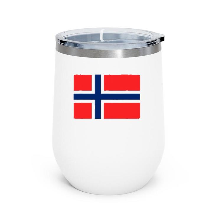 Norwegian Flag Of Norway Souvenir Gift Men Women Kids Wine Tumbler