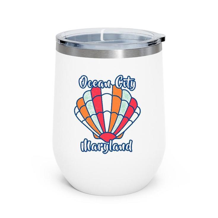 Ocean City Md Family Beach Vacation Scallop Shell Wine Tumbler