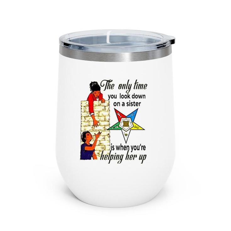 Order Of The Eastern Star Oes Ring Diva Sisters Of Color  Wine Tumbler